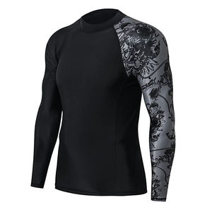 T-shirt de compression à manches courtes pour homme, rashguard de compression pour BJJ MMA, t-shirt de compression pour l'entraînement en salle de sport et l'entraînement, vêtements de compression durables - Product Image 4