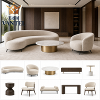 Ensemble de meubles de salon de luxe sur mesure Vantel, canapé moderne, table, meuble TV pour projet de design d'intérieur complet