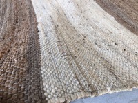 Logo personnalisé grand tapis tissé touffeté couleur naturelle indien jute coton matériel plat tissage Technique pour vivre enfants lit