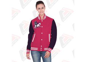 Venta caliente de las mujeres Casual Street Wear Varsity Jacket Nueva moda de impresión personalizada chaqueta transpirable para las mujeres - Product Image 6