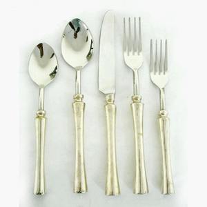 Qualité imbattable Vaisselle Couverts En Acier Inoxydable Couverts Ensemble 5 Pièces Cuillère Fourchette et Couteau Plume Design Poignées - Product Image 2