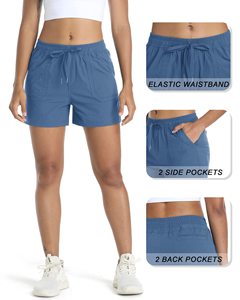 Vêtements de randonnée multi-usages Shorts pour femmes Extérieur confortable durable extensible évacuation de l'humidité Protection UV réglable - Product Image 3