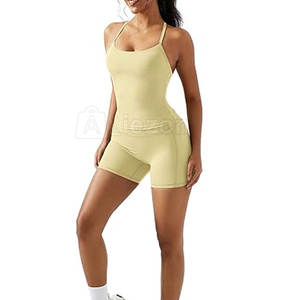 Conjunto de Top y pantalones cortos de Yoga de verano para mujer, ropa de gimnasio, Top y pantalones cortos de Yoga para mujer, Atuendo para entrenamiento diario - Product Image 4