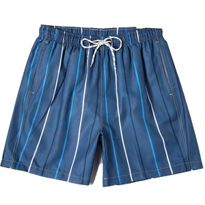 กางเกงวิ่งขาสั้นสำหรับผู้ชายกางเกงกีฬาวิ่งจ๊อกกิ้งลายทางแห้งเร็วเชือกรัดเอวสำหรับฤดูร้อน - Product Image 1