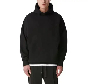 Vente en gros de chandails à capuche blancs pour hommes, lourds, surdimensionnés, streetwear, 100% coton, avec personnalisation - Product Image 3