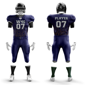 2025 nouveauté maillots de Football américain ensemble de shorts personnalisé de haute qualité 100% Polyester respirant maille avant Logo nom numéro - Product Image 4