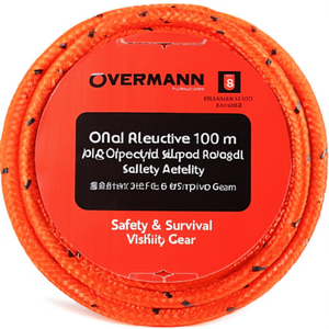 Cordon réfléchissant de qualité industrielle OVERMANN, 100 m, orange, polyester, réflecteur de sécurité, 6 mm, pour la visibilité en extérieur jour et nuit - Product Image 3
