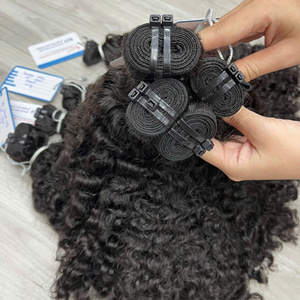 Fournisseur de premier plan, extensions de cheveux en cheveux humains vietnamiens 100%, bouclés birmans, couleur noire, vente en gros - Product Image 3