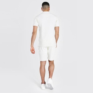 2025 nouveau Style sur mesure hommes polos et shorts ensemble 100% coton respirant et grande taille plein été tenue décontracté - Product Image 6