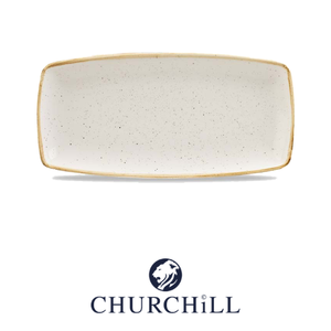Plateau rectangulaire blanc en pierre Churchil Barley 29,5 x 15 cm pour la restauration, l'hôtellerie et la vente en gros de vaisselle - Product Image 4
