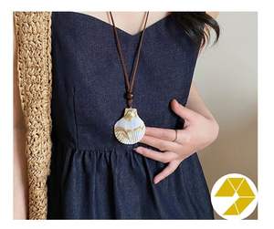 Collar de concha marina con abalorio de playa con diseño de estrella de mar perla collar de concha marina costera a granel para mujer joyería de verano al por mayor - Product Image 5