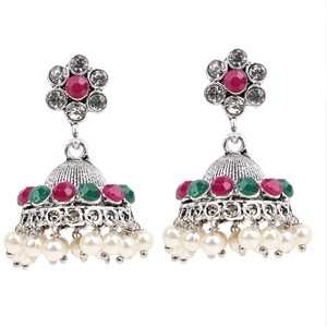 Gargantilla Verde Oxidado con Perlas de Imitación y Diamantes, Cadena de Eslabones Moderna con Forma de Flor, Joyería Religiosa Cristiana para Bodas - Product Image 4