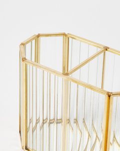 กล่องจัดระเบียบเครื่องประดับทำมือปรับแต่งได้ทำด้วยมือหรูหราทันสมัยกรอบโลหะสีทองประดับเครื่องประดับแก้วมีโครง - Product Image 4