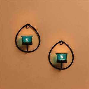 Meilleure vente Art mural en métal 3 verre votive et bougeoir décoration de la maison éclairage tenture murale lanternes en gros meilleurs prix - Product Image 2
