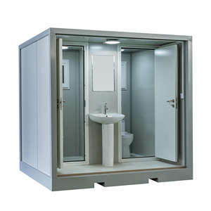 Bloc WC et douche double industriel portable en kit, conteneur démontable pour usage hôtelier, ODM, garantie 3 ans, panneau sandwich - Product Image 4