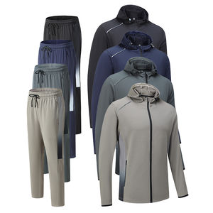 ชุดวิ่งฤดูหนาวสำหรับผู้ชาย คุณภาพสูง ระบายอากาศได้ดี น้ำหนักเบา รับสกรีนลายตามสั่ง ไซส์ใหญ่ ผ้าฝ้าย 100% รับผลิตแบบ OEM ขายส่ง ปี 2025 - Product Image 5