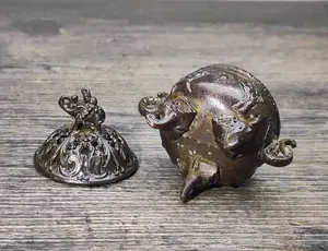 Elegante Quemador de Incienso Religioso de Latón Hecho a Mano, Bakhoor 100% Natural, Agrega Sofisticación a la Fragancia del Hogar - Product Image 4