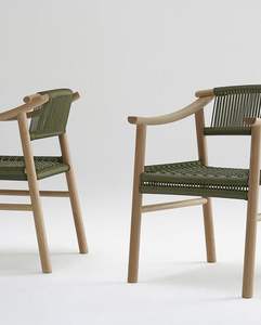 Silla de comedor tejida de cuerda moderna nórdica, característica plegada para uso versátil en cocina, Hotel, apartamento al aire libre, dormitorio, Villa - Product Image 2