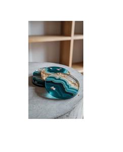 Handcrafted resin coaster set for modern dining <b>table</b> <b>protection</b> stylish home decor gifts premium quality - Product Image 5