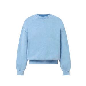 100% coton homme femmes à manches longues col rond sweat décontracté coupe ample automne hiver sweat - Product Image 6