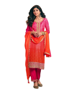 Presenting Beautiful Heavy quality Roman <b>Silk</b> Fabric designer festive wear kurti pant and duppta Digital Print <b>Organza</b> - Product Image 1