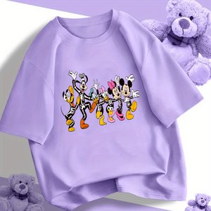 Camiseta de algodón 100% transpirable de secado rápido sólido de corte Regular para mujer, ropa informal de Color personalizado para discoteca, manga corta, ecológica - Product Image 4