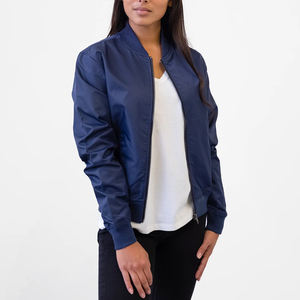2025 vente en gros femmes grande taille en cuir de mouton véritable femmes Bomber veste à la mode respirant fermeture éclair imperméable en cuir véritable - Product Image 3