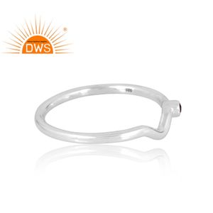 Anillo de piedras preciosas de zafiro azul natural de Plata de Ley 925 más vendido, fabricante de joyería personalizada - Product Image 3