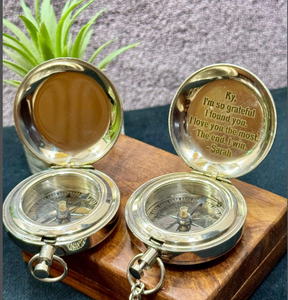 Regalos de padrinos, brújula de regalo de cumpleaños, brújula de reloj de sol, regalo de aniversario, regalos de marido, regalo de parejas, regalos de Navidad - Product Image 2