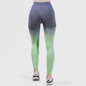 Leggings de Cintura Alta con Degradado Verde, Sin Costuras, de Spandex/Nylon, Elásticos en 4 Direcciones, Transpirables, Tallas Grandes, para Fitness y Yoga, Cintura Elástica ODM - Product Image 2