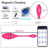 App-Funkfernbedienung mit 9 Vibrationsfrequenzen und 3 Elektroschock-Modi, Wiederaufladbarer, Unauffälliger G-Punkt-Stimulator für Frauen, Wasserdicht nach IPX7