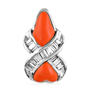 Pendentif en argent 925 plaqué rubis pour bijoux de mode féminins - Product Image 1