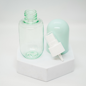 Botella PET OEM de 100ml con tapón de rosca, cápsula verde para tóner, champú para el cuidado de la piel - Product Image 6