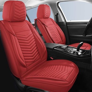 Housse de siège de voiture bleue en similicuir perforé avec coussin d'appui-tête et housse de volant pour l'intérieur du véhicule - Product Image 2