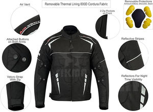 Veste de moto pour homme en Cordura 600D, logo d'équipe personnalisé, vêtements de sport respirants, coupe-vent, grande taille, course automobile, moto - Product Image 6
