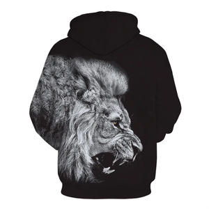 Otoño moda Cool Mighty <span class=keywords><strong>Beast</strong></span> 3D impresión hombres Sudadera con capucha León Tigre Casual Sudadera con capucha sudadera Retro - Product Image 2