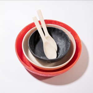 Cổ điển vòng nhựa phục vụ bát cho salad trái cây đám cưới & sử dụng nhà-sinh thái thân thiện nhà bếp bàn ăn Platter 100pcs moq - Product Image 2