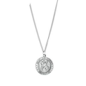 Collier avec médaille religieuse chrétienne Saint-Christophe - Product Image 1