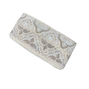 2025 Embroidered High Quality Handmade 100% Cotton Designer Lace Ribbons Trim Dress Neck <b>Sequins</b> Wholesale Price for Export - Product Image 1