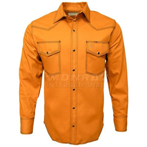 Duty <b>Flame</b> Resistant Welding fr <b>Shirt</b> 100% Cotton FR Workwear Men Long Sleeve Welding fr <b>Shirt</b> Heavy - Product Image 1