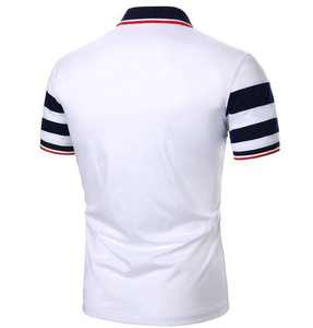 Polo con retazos de dos colores, camiseta de manga corta suelta y transpirable con solapa para hombres, polos casuales y de moda - Product Image 3