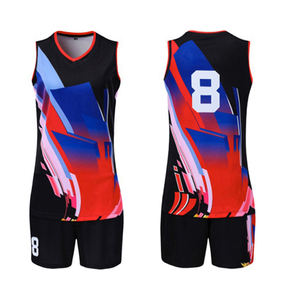 Nuevo Uniforme de Voleibol Moderno y Económico en Línea, Diseño Personalizado con Impresión Digital, 100% Poliéster, 280g, Conjuntos de Camisetas Unisex para Equipos - Product Image 1