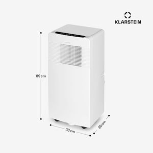 เครื่องปรับอากาศแบบพกพา 7000 BTU สำหรับบ้าน ควบคุมผ่านแอพ WiFi 3 in 1 ระบบทำความเย็น ลดความชื้น และพัดลม สำหรับห้องขนาด 10-15 ตร.ม. 65 เดซิเบล สีขาว - Product Image 6
