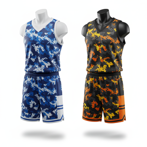 Uniformes de Baloncesto Personalizados con Logotipo, Transpirables, de Secado Rápido, 100% Poliéster, Conjunto de Camiseta sin Mangas con Pantalones Cortos - Product Image 5