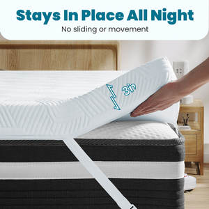 3 ''แผ่นใยไม้ไผ่ผสมรูปแบบป่านที่นอนเจลเมมโมรี่โฟมท็อปเปอร์แผ่นพรีเมี่ยมและท็อปเปอร์ประเภทสินค้า - Product Image 6