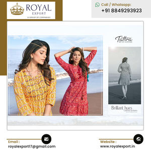 Hot Selling Latest Amazing Tunics Heavy Pure Soft Cotton Made Foil & Khadi Print <b>Kurti</b> Top <b>for</b> <b>Women</b> From India - Product Image 4