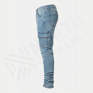 Jeans de Mezclilla Desgastados de Alta Calidad, Unisex, para Otoño e Invierno, Corte Recto, Ligeros, de Secado Rápido, Transpirables, con Efecto Deslavado - Product Image 3
