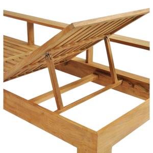 Chaise longue de luxe en teck massif imperméable pour piscine, mobilier d'extérieur commercial pour hôtels et resorts, lit de jour en teck pour patio - Product Image 3