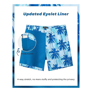 Pantalones cortos de playa ligeros personalizados para hombre 100% poliéster 240 GSM decoración Vintage de alta calidad estilo Formal - Product Image 5
