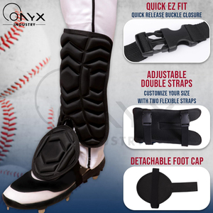 Protectores de Piernas para Béisbol, Protector de Pies, Ajuste Cómodo, Protección contra Impactos, Equipo de Seguridad para Receptor, Protectores de Piernas y Calentadores - Product Image 3